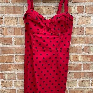 Red polkadot dress
